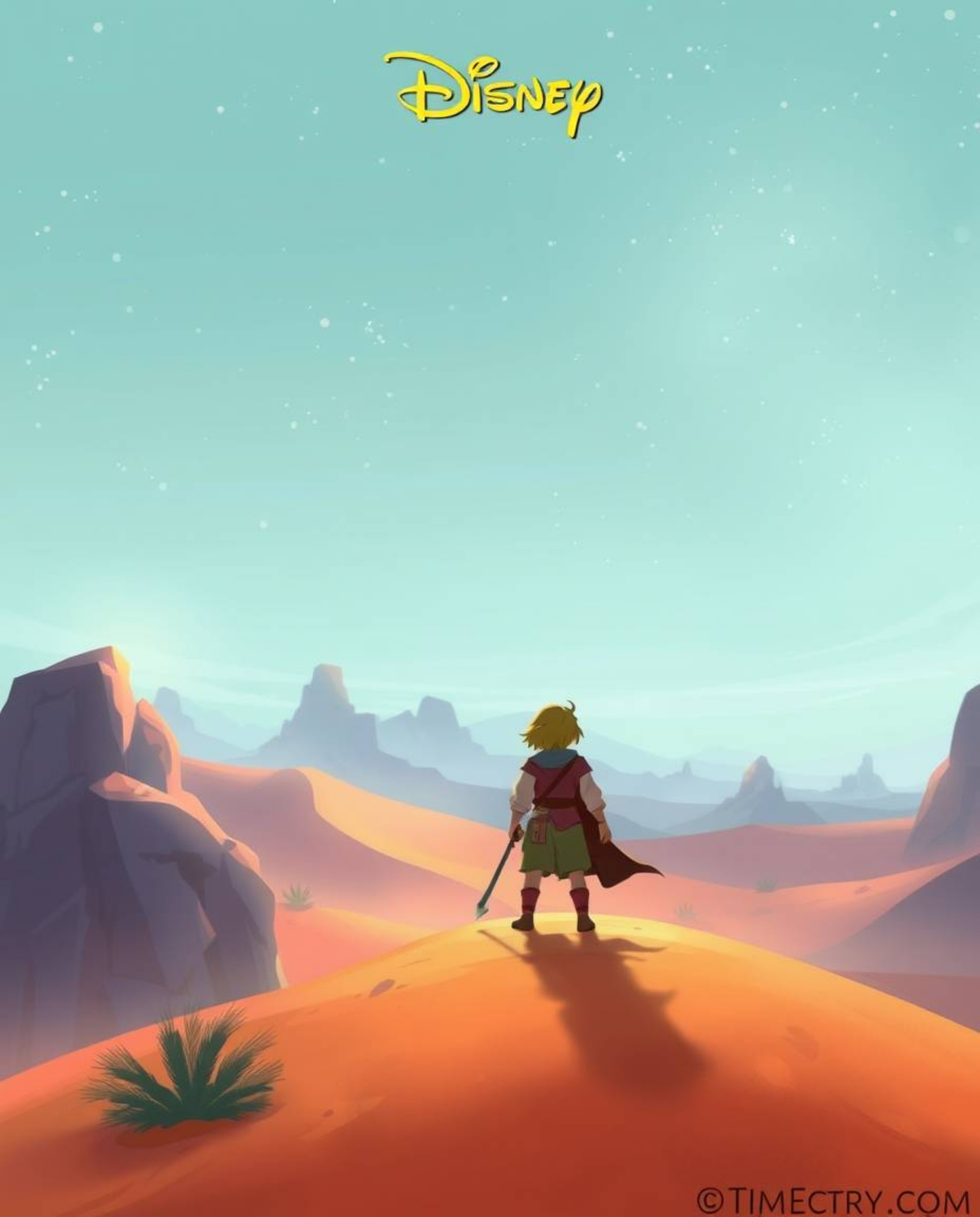 Embark on a captivating Disney-style desert adventure alongside a brave hero in a mystic and enchanting environment. Experien