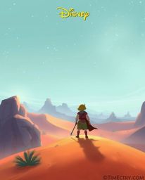 Embark on a captivating Disney-style desert adventure alongside a brave hero in a mystic and enchanting environment. Experien