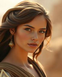 Embark on a breathtaking Disney-style desert adventure with a brave hero bathed in soft cinematic haze. Featuring graceful an