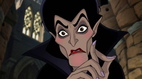 A captivating digital painting of a classic Disney villain, rendered in natural earth tones.  The villain, with dark eyes and