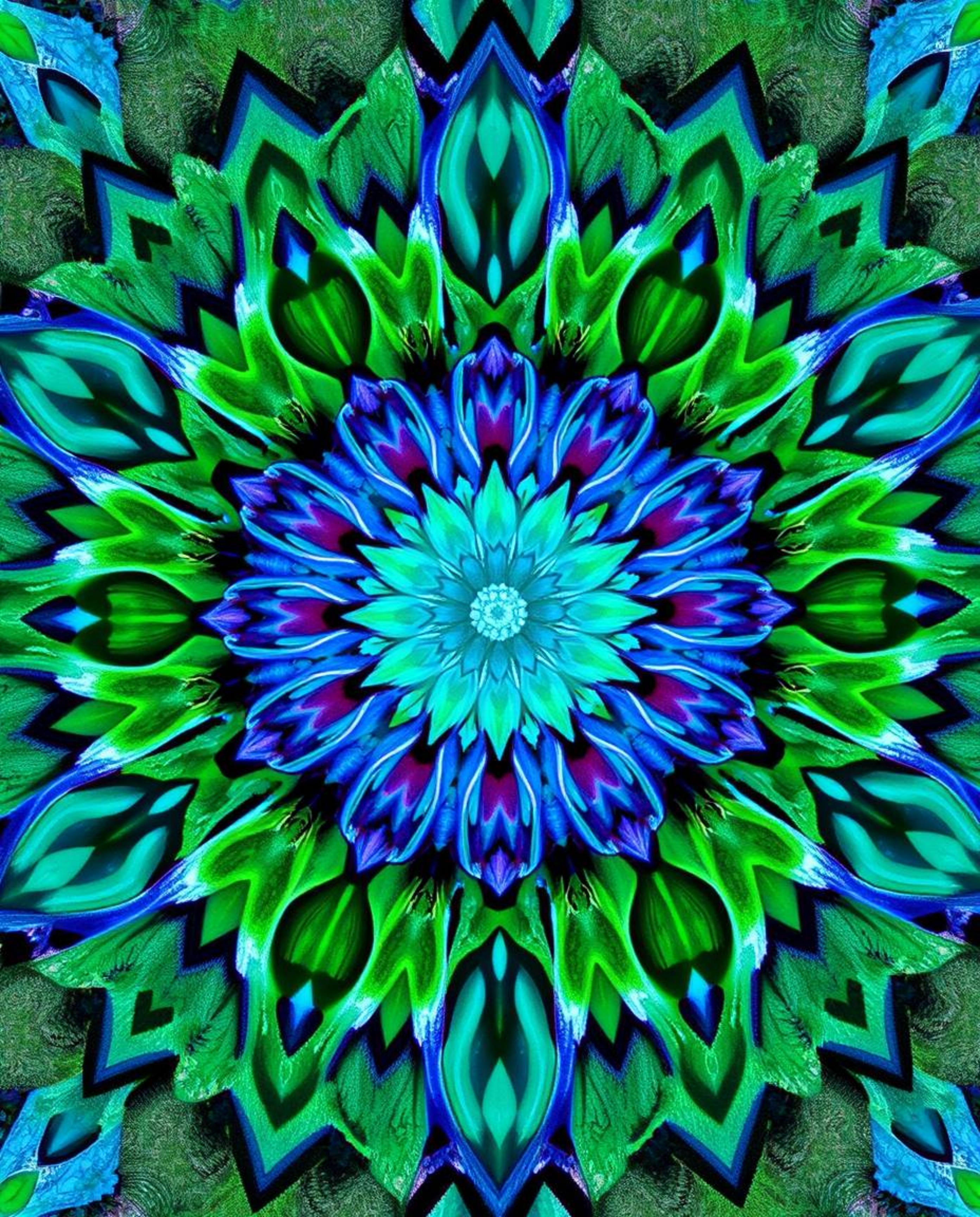 Explore the mesmerizing beauty of a geometric floral mandala featuring vibrant colors and a symmetric design. Captured from a