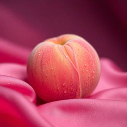 An immersive close-up ASMR image featuring a rich burgundy and deep blue dynamic motion effect. The scene showcases a soft bl