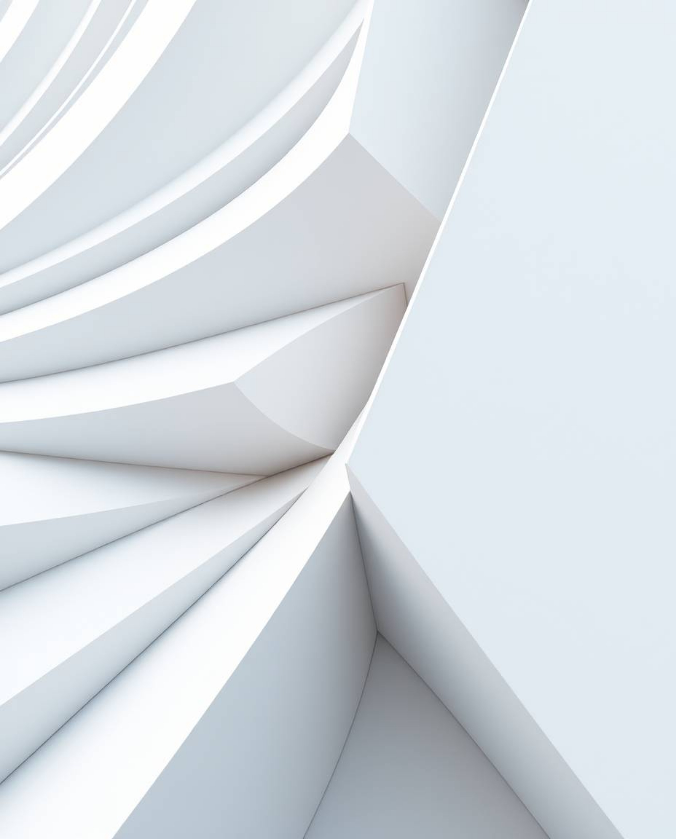 Explore a collection of precise architectural photography showcasing 3D shapes adorned with smooth gradient textures and shar