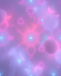 Explore a dreamlike realm of surreal imagery, where gentle, soft light illuminates a seamless geometric pattern composed of h