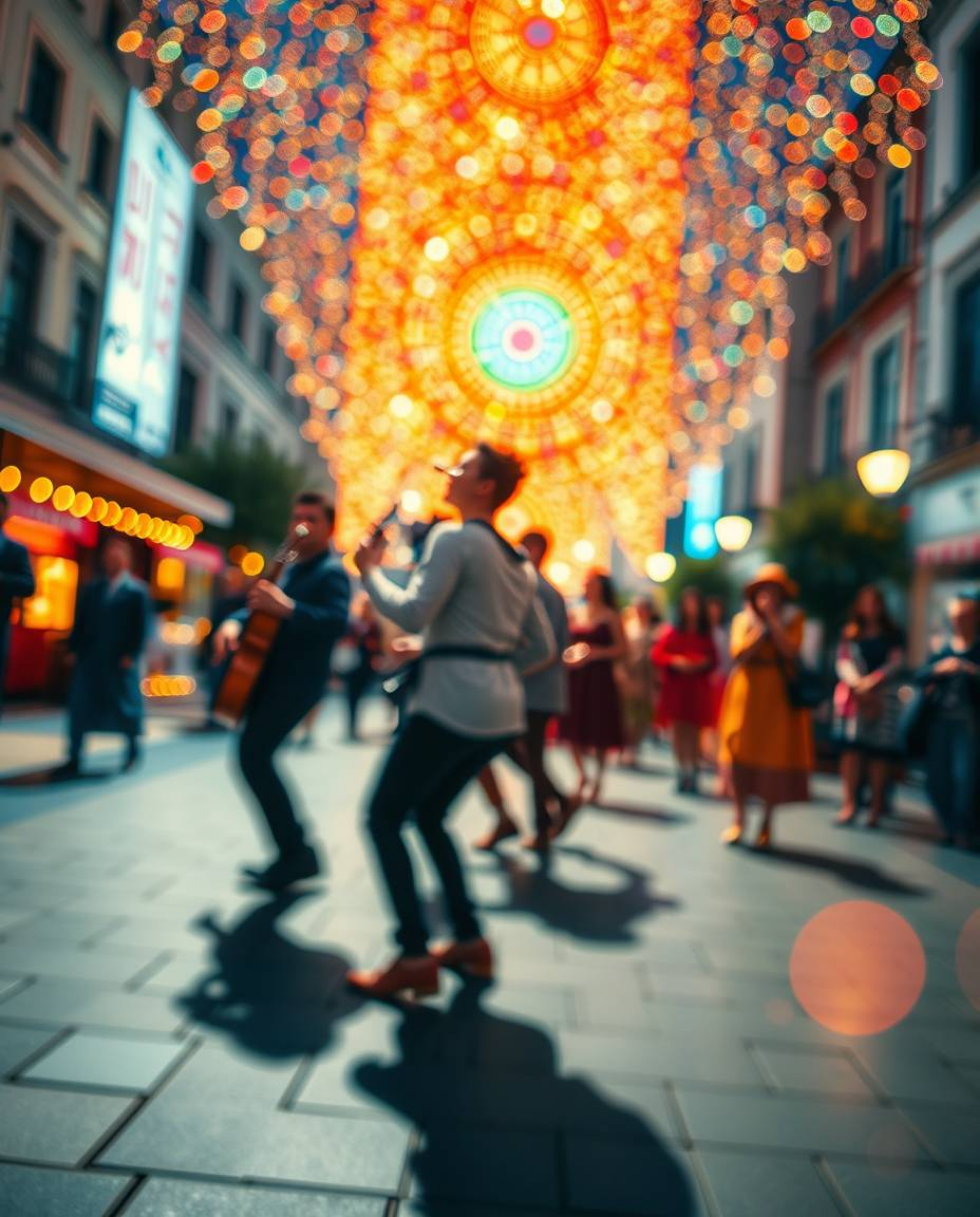 Experience the vibrant energy of a musical number captured in a stunning close-up. This artistic spectacle features creative 