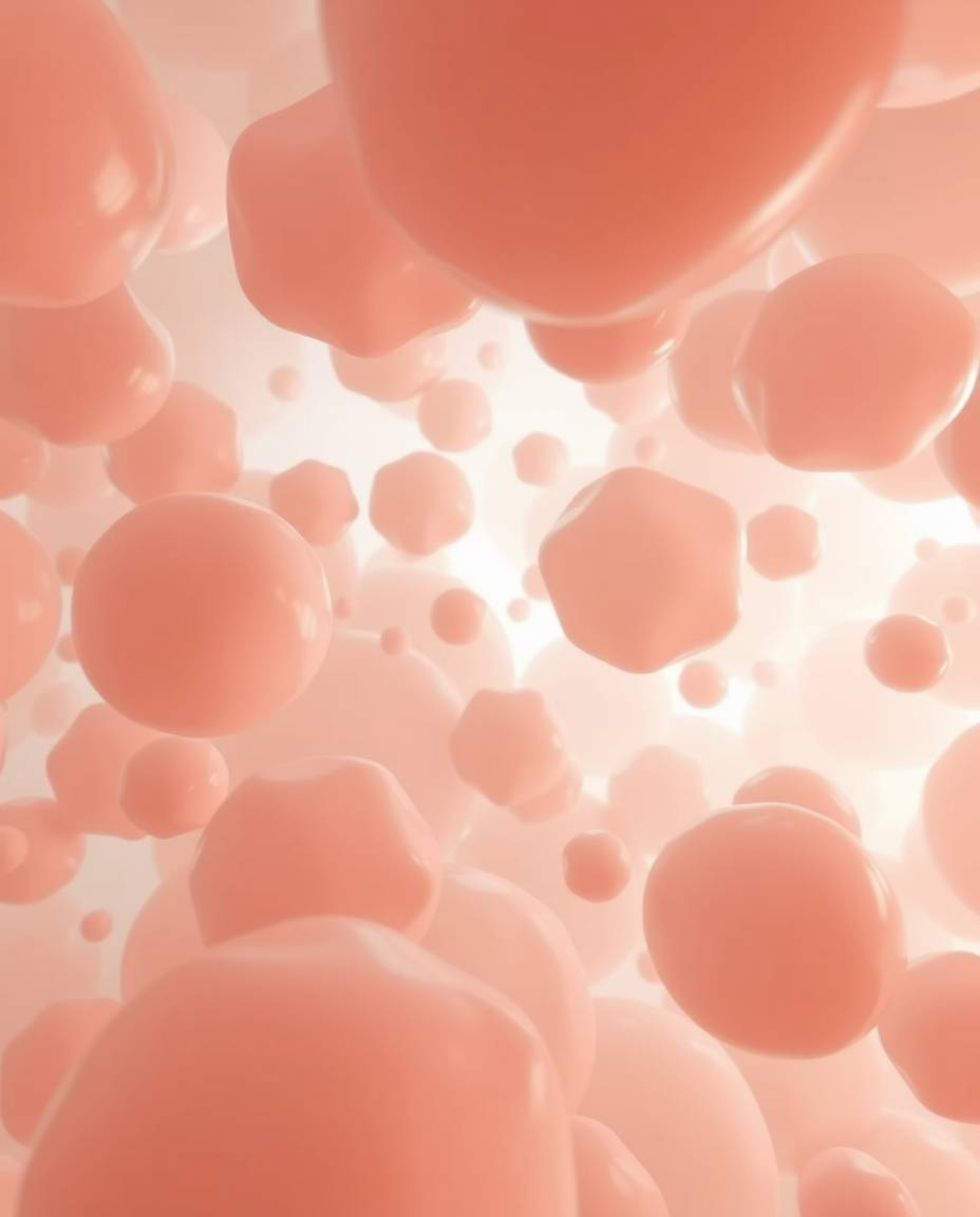 Explore a captivating surreal 3D render bathed in infrared tones, showcasing gently lit fluid organic blobs. Translucent mate