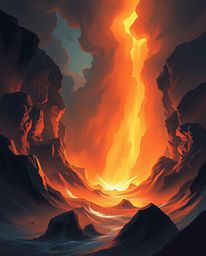 Experience a mesmerizing 3D illustration featuring fluid shapes dramatically lit with lens glow and rough, painterly strokes.