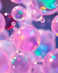 Explore the captivating world of floating 3D blobs of fluid jelly, boasting vibrant colors and synthetic textures. These mesm