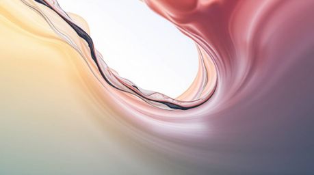 Explore the captivating beauty of a distinctly split fluid abstract wave, rendered with a mesmerizing pastel gradient texture