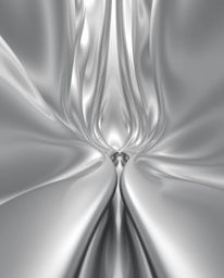 Experience the timeless elegance of smooth 3D fluid metallic shapes floating effortlessly in zero gravity. This high-angle pe