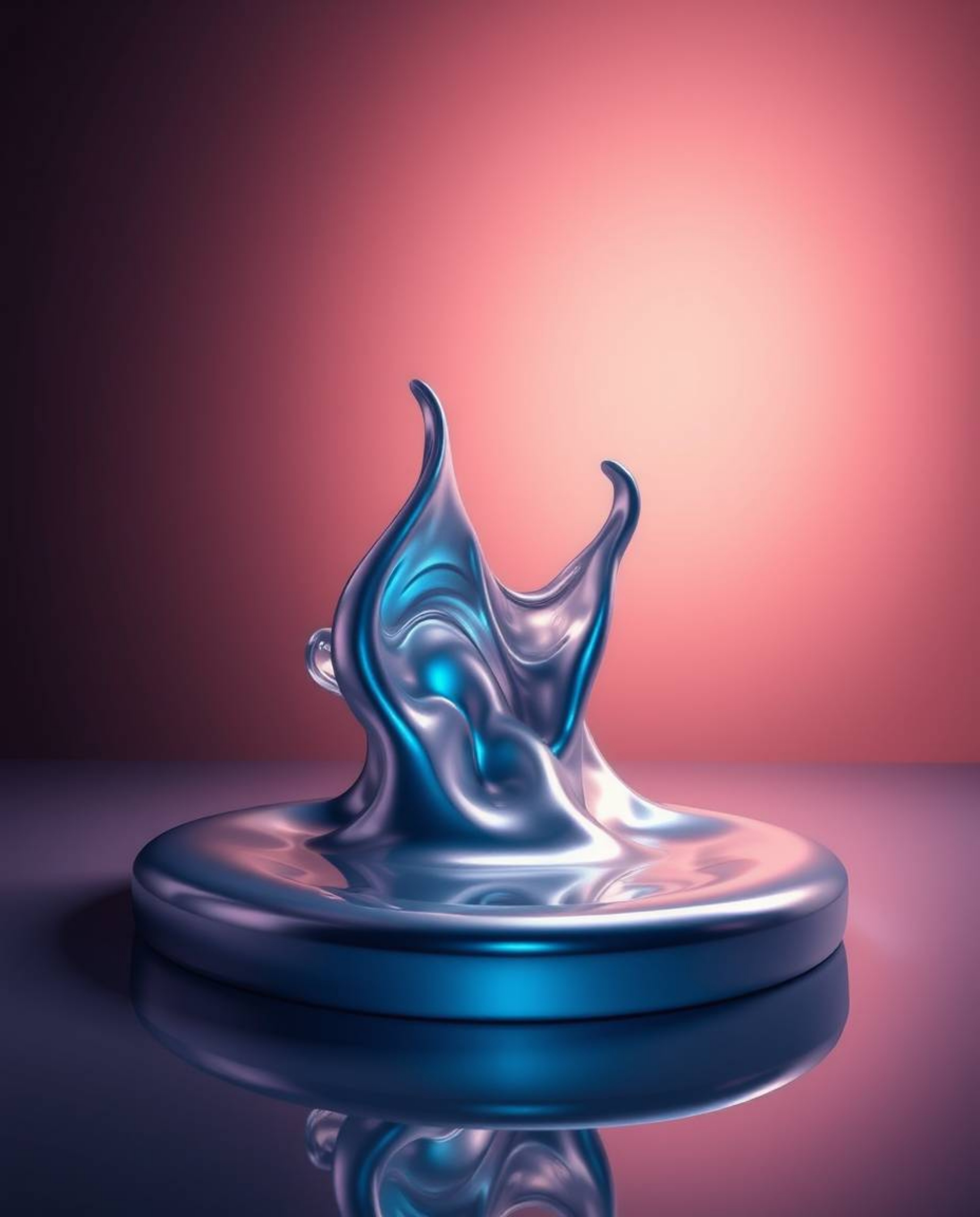 Explore stunning sculptural 3D fluid shapes crafted with a mercury-like finish. These reflective art pieces are brought to li