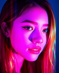 Explore a world of captivating digital artistry with bright, vibrant colors and a gentle, soft light. This digital glitch art