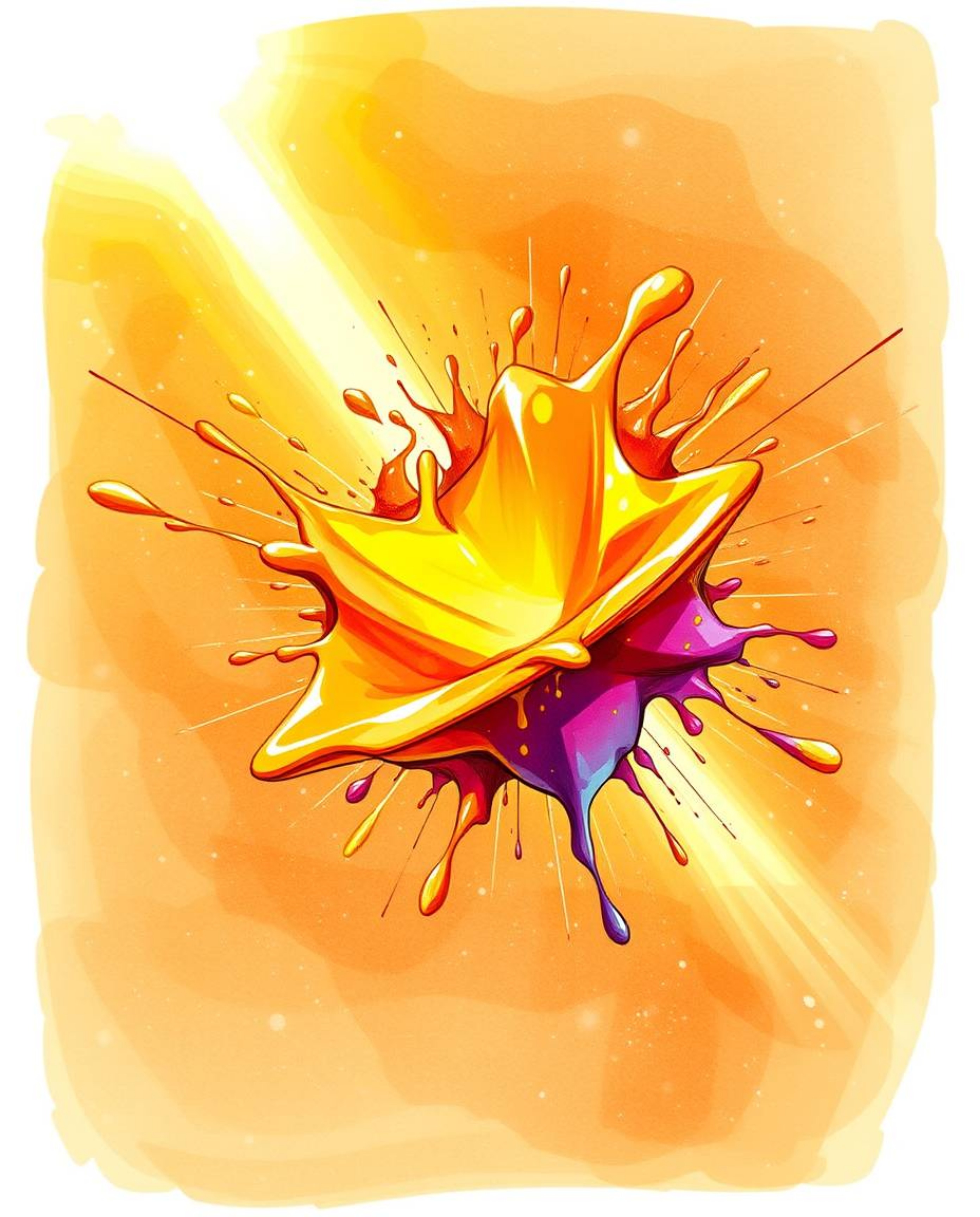 Immerse yourself in a radiant and luxurious surreal digital art experience featuring a hand-drawn sketch bathed in a warm gol