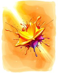 Immerse yourself in a radiant and luxurious surreal digital art experience featuring a hand-drawn sketch bathed in a warm gol