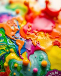 Explore a vibrant world of complementary colors and extreme macro details in this creative abstract concept. Bright, colorful