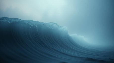 Experience a captivating blend of eerie and creepy aesthetics with this fluid abstract wave.  Featuring a soft cinematic haze