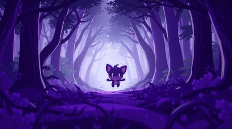 Experience a thrilling chase with a cute character through a mesmerizing looping forest rendered in deep ultraviolet and vivi