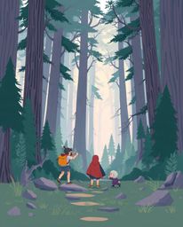 Discover a captivating modern flat design illustration showcasing a group of friends with unique abilities embarking on an ep