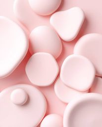 Explore a captivating world where soft pastel colors gracefully embellish 3D shapes, showcasing a smooth gradient texture and