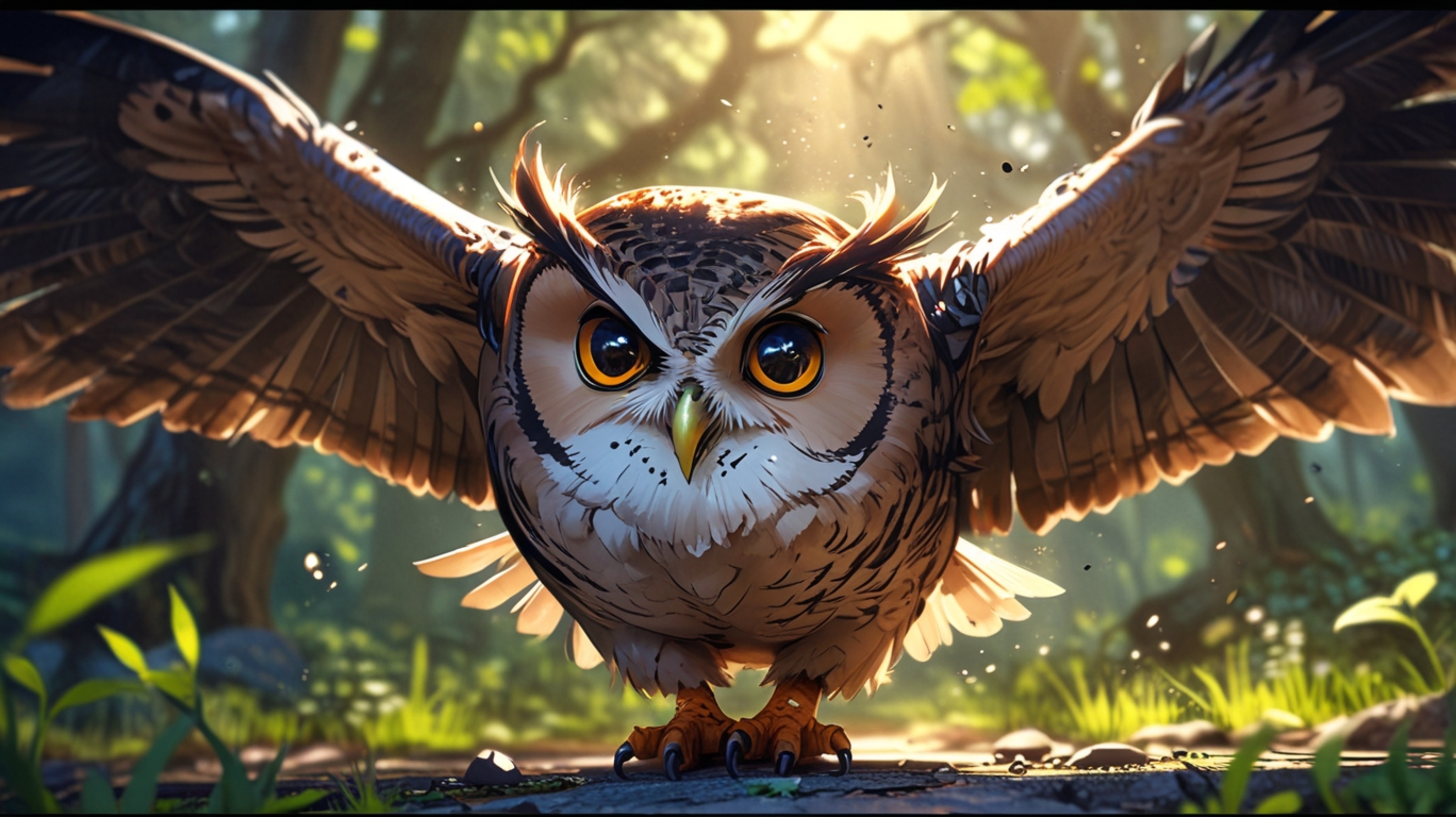 In a heartwarming and instructive scene that blends the styles of Pixar and anime, a wise blind owl teaches young birds the a