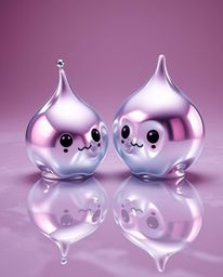 These adorable and charming sculptural 3D fluid mercury shapes present an otherworldly aesthetic, captured in surreal infrare