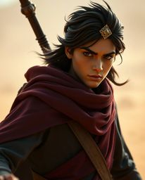 Embark on a captivating desert adventure with a brave Disney-style hero.  Experience a visually stunning journey bathed in a 