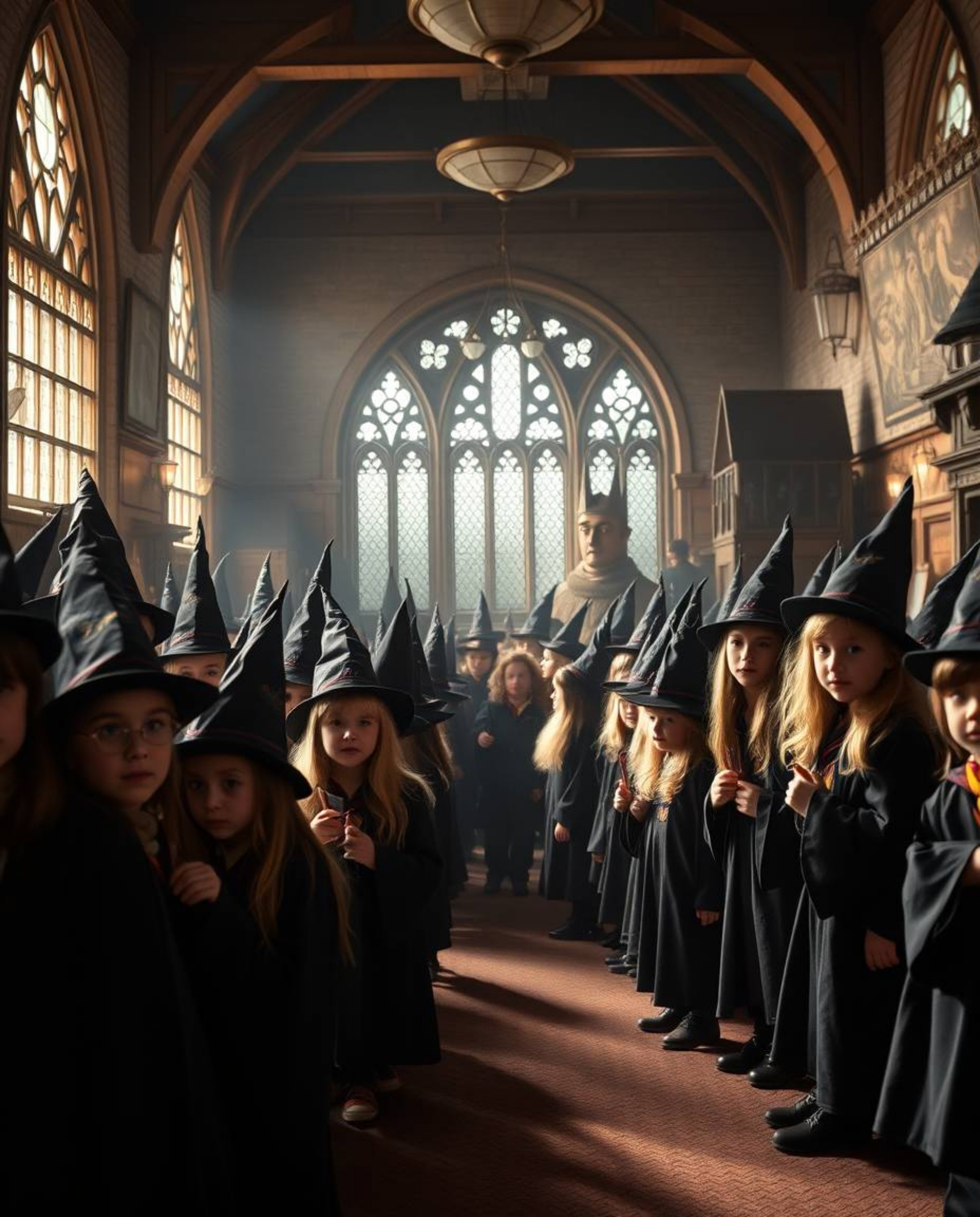 This collection features warm, slightly dark professional photographs showcasing an adorable magical school filled with charm