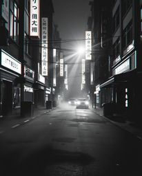 Experience a timeless and elegant aesthetic with this pixelated glitch image of a cyberpunk street scene.  Rendered in classi