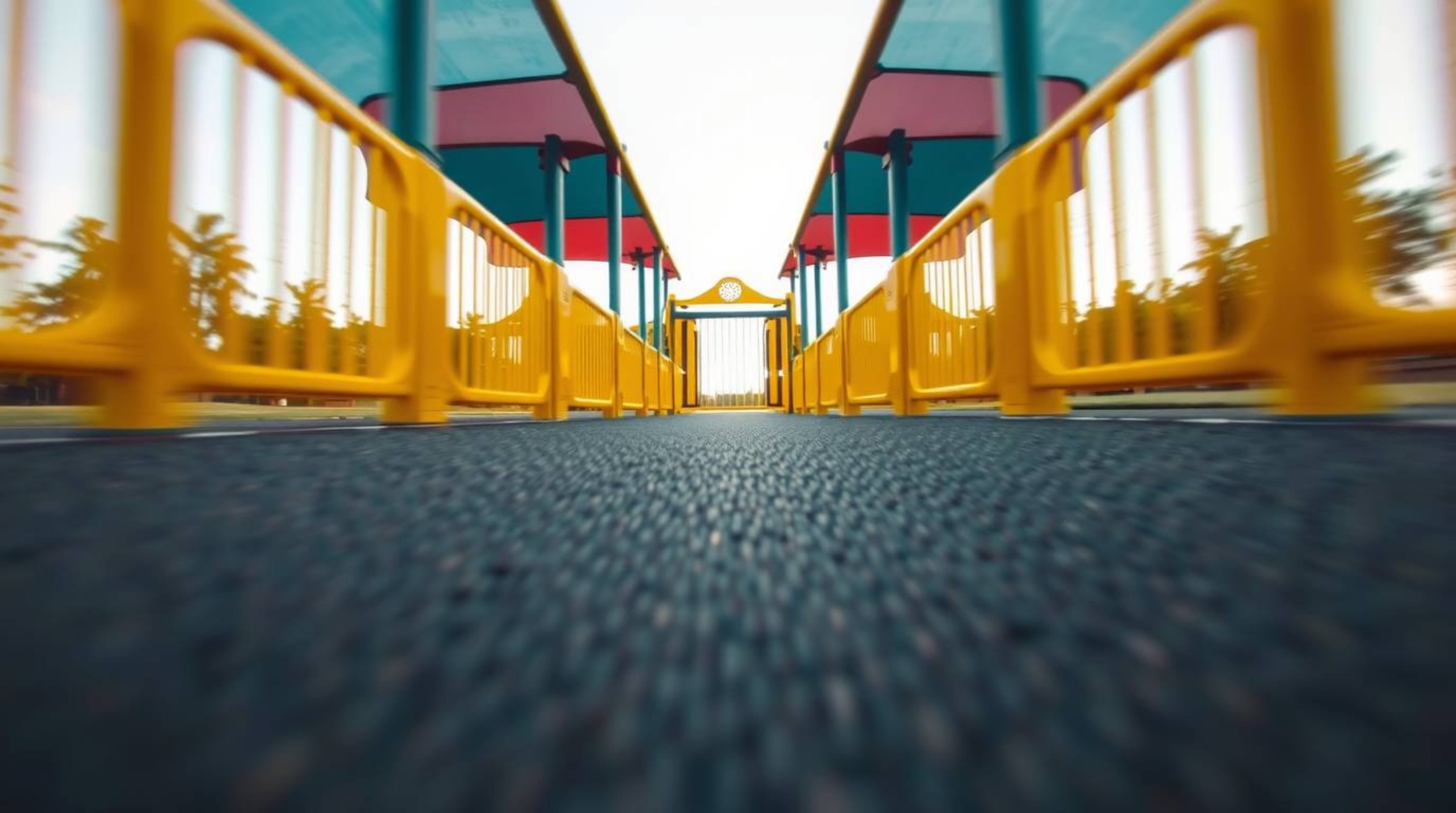 A captivating logo showcasing a dramatic slow-motion run through a playground, artistically rendered using clean lines and ge