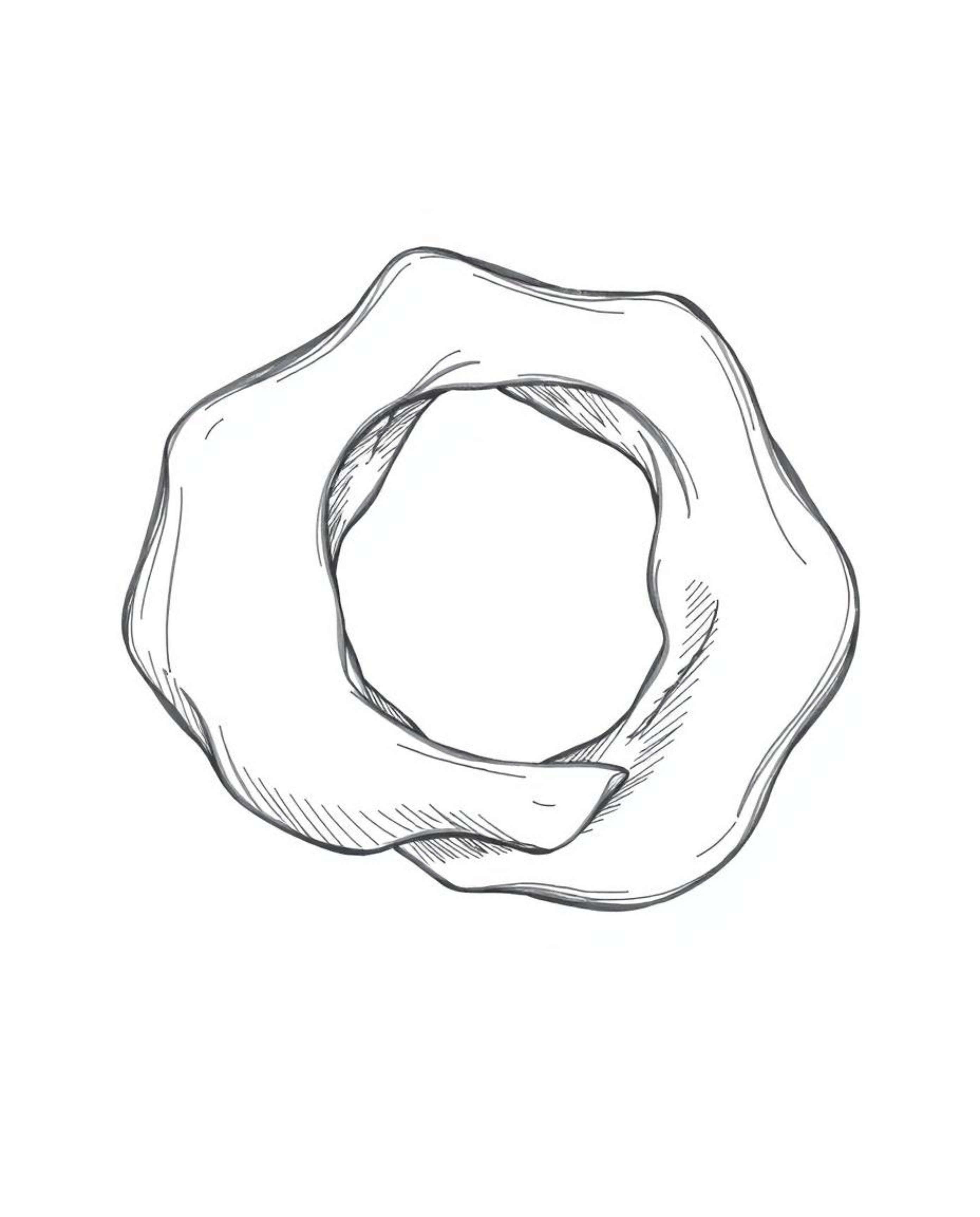 This mesmerizing 3D illustration features fluid shapes seamlessly morphing into one another in an endless loop. The design in