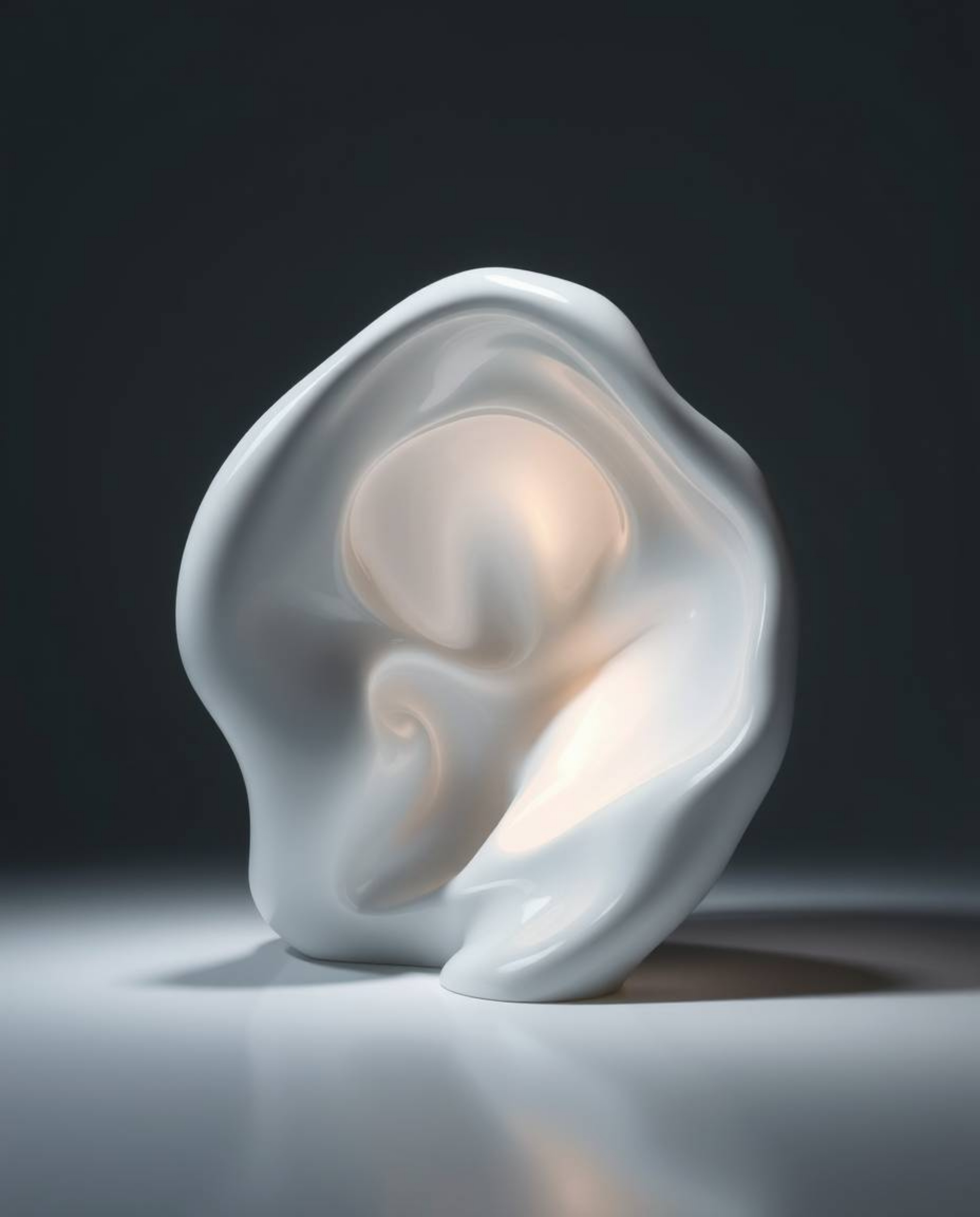 Explore captivating sculptural 3D fluid mercury shapes, rendered with reflective surfaces and professional studio lighting, t