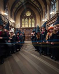 Explore the enchanting world of a magical school through stunning long exposure photography. This image captures the energy a