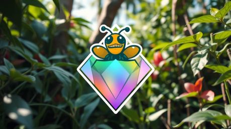 Discover a captivating visual story of a tiny hero navigating a vibrant backyard jungle.  The imagery features a striking geo