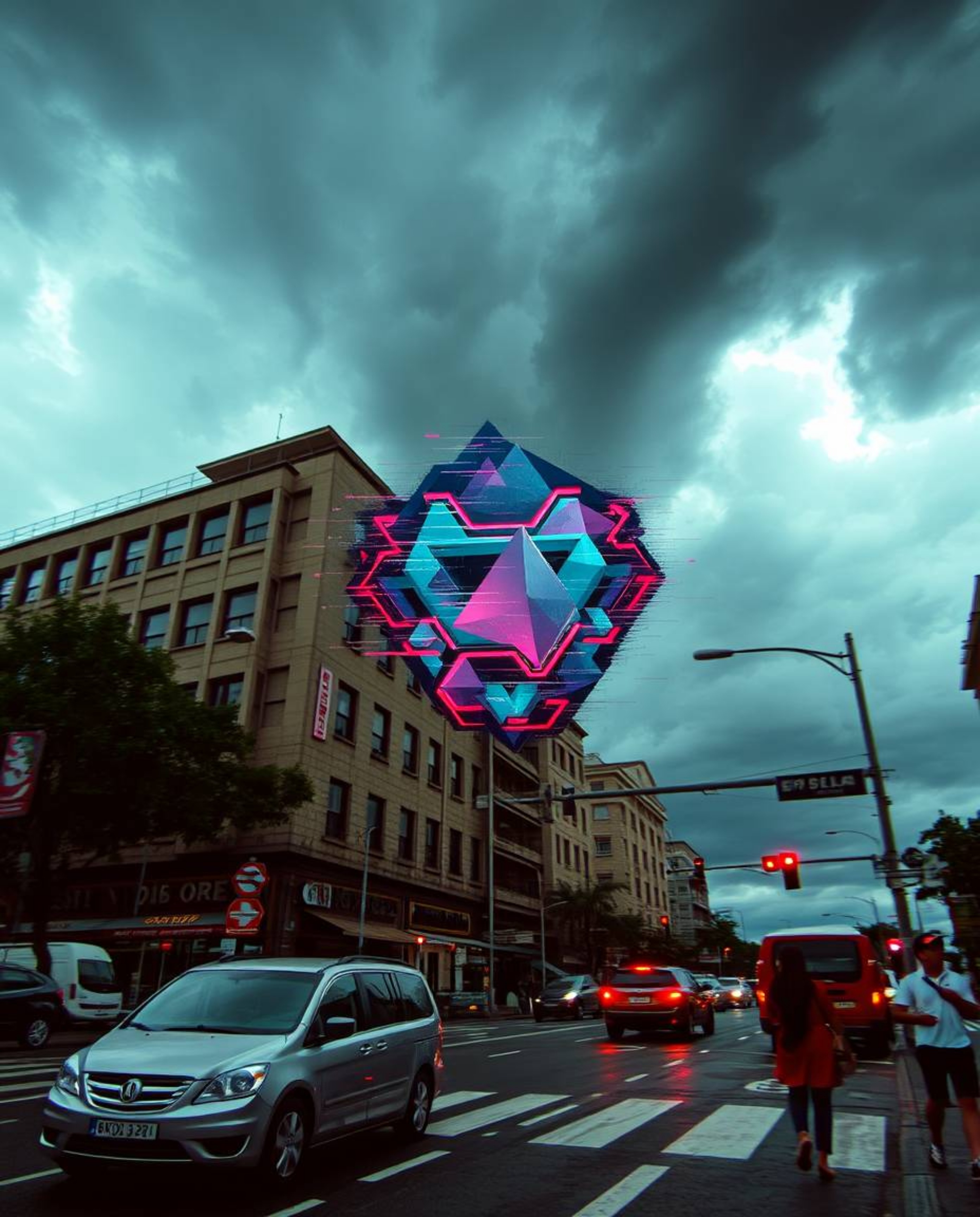 Experience the raw energy of candid street photography where dramatic weather meets the digital realm. Witness spontaneous mo