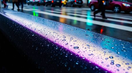 Explore the captivating beauty of wet, rainy scenes captured through the lens of candid street photography.  These images sho