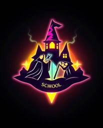 This logo design evokes the enchanting atmosphere of a magical school brimming with young wizards. It utilizes creative light