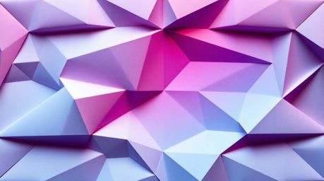 This intricate origami-style artwork features a stunning gradient texture inspired by the aurora borealis and deep sky colors
