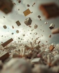 Experience the captivating allure of a surreal storm captured in a tight close-up. This artwork showcases a world where flyin
