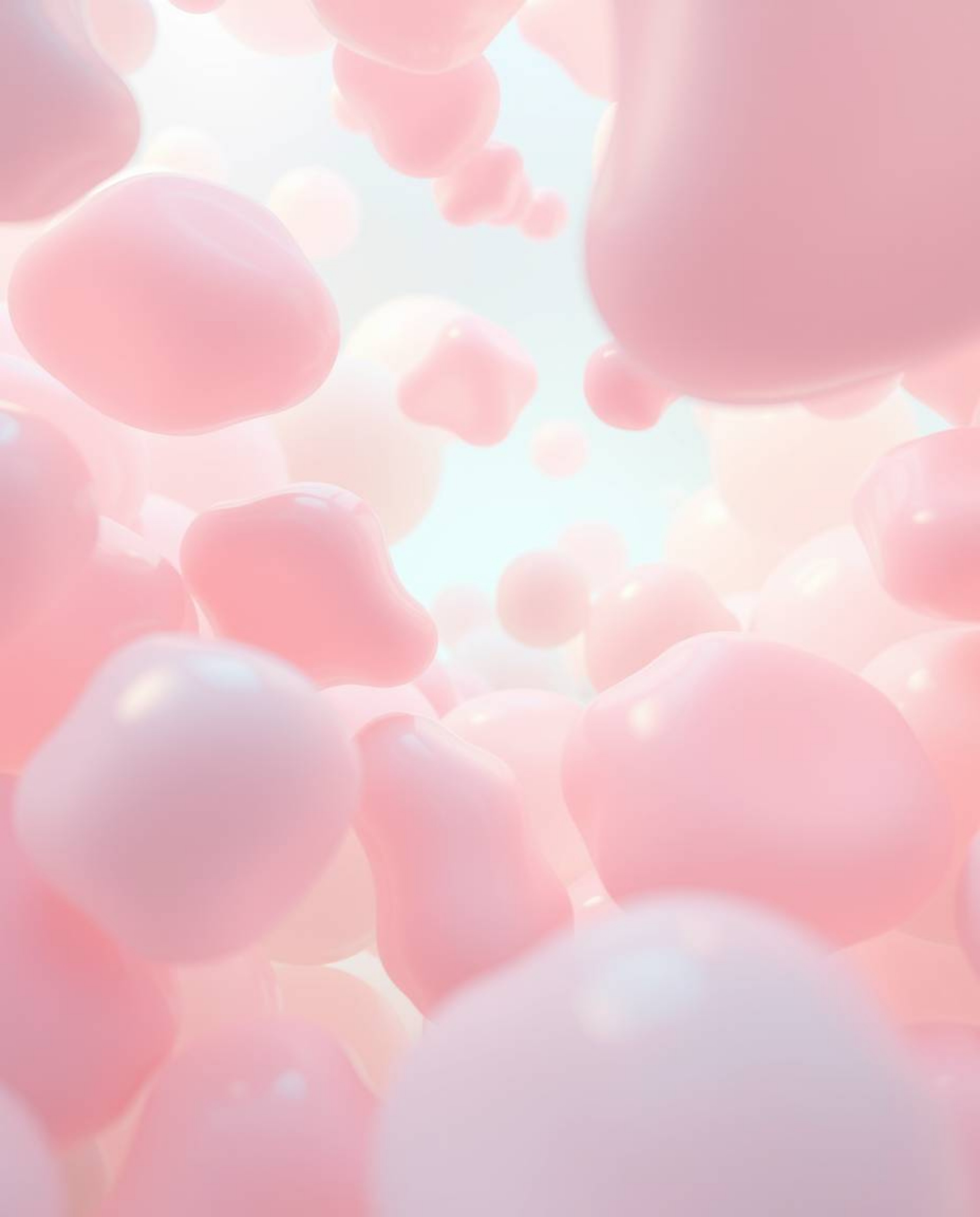 Immerse yourself in a soft and dreamy atmosphere filled with floating 3D blobs of fluid jelly. Experience vibrant colors and 