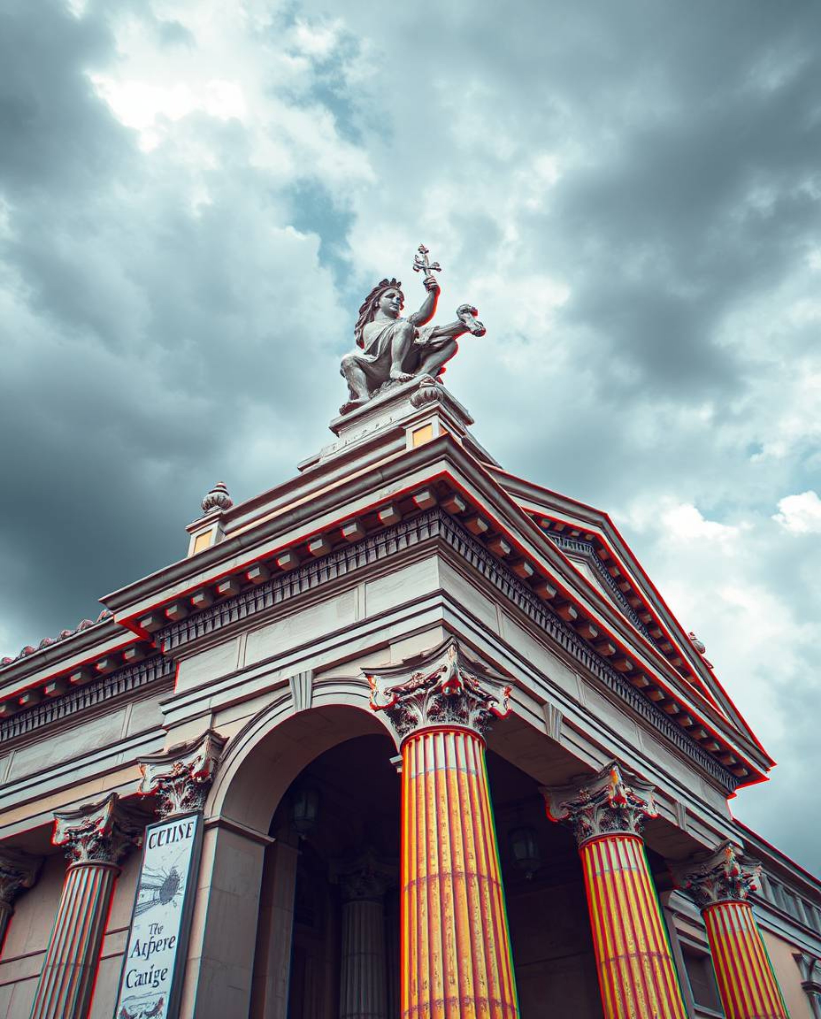 This series captures an adorable and cute classical sculpture through the lens of precise architectural color photography, in