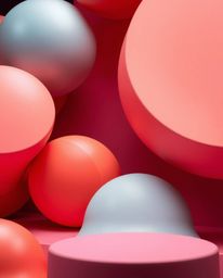 Explore mesmerizing 3D shapes adorned with smooth gradient textures, brought to life with a futuristic art style and dramatic