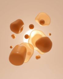 Explore the ethereal beauty of fluid organic blobs floating in space, rendered in stunning 3D.  Translucent materials catch s