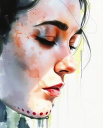 Explore the captivating fusion of traditional watercolor techniques and modern digital distortion in this collection. Witness