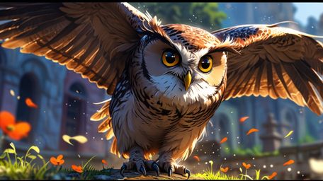 In a profoundly moving scene, created with the emotive storytelling of Pixar and the graceful aesthetic of anime, a wise blin