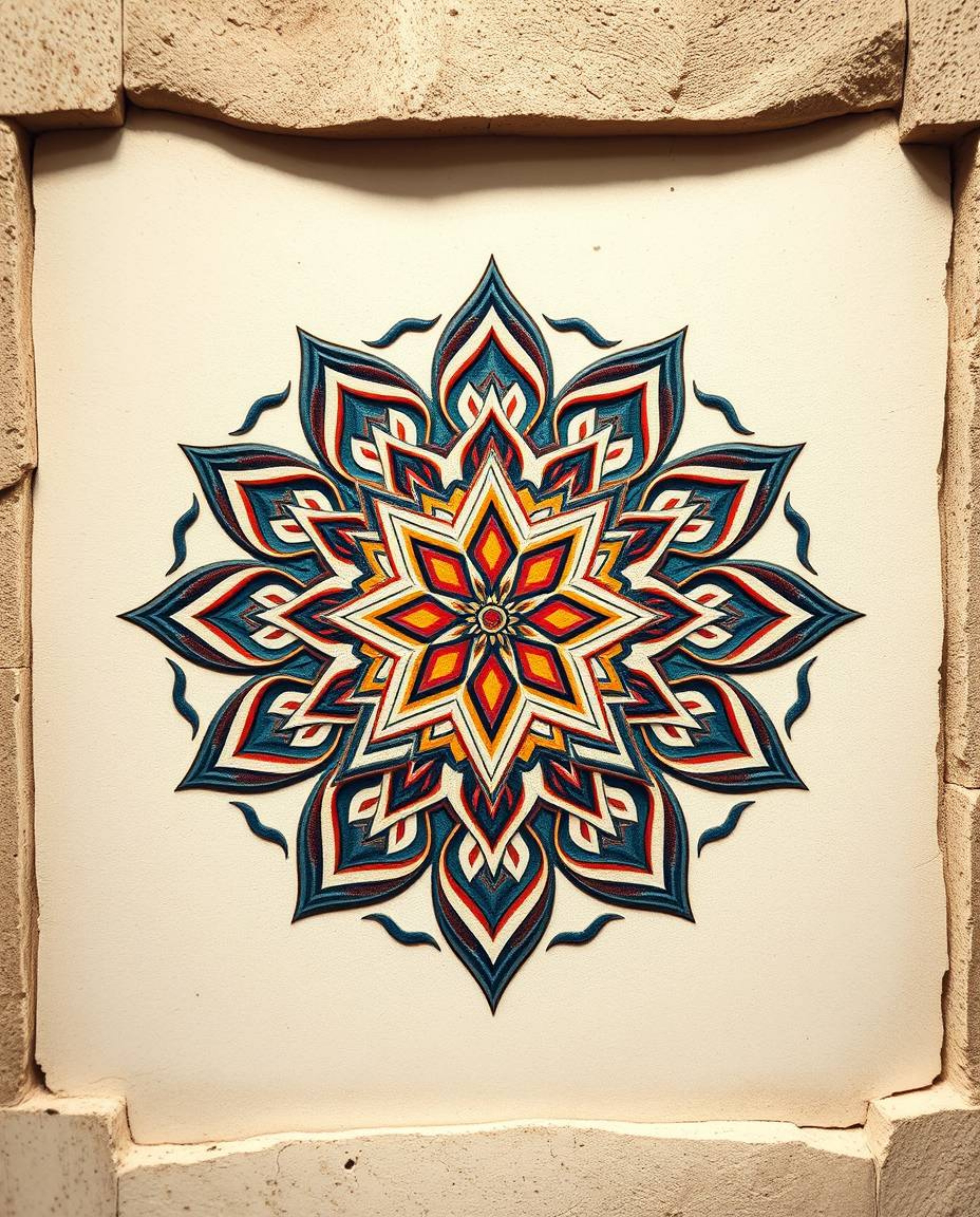 This retro-style print showcases a captivating traditional tattoo design with vibrant colors set against a clean white backgr