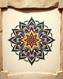 This retro-style print showcases a captivating traditional tattoo design with vibrant colors set against a clean white backgr