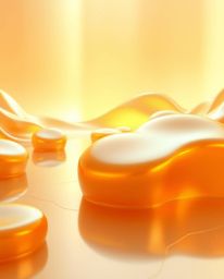 Experience the allure of warm golden light illuminating meticulously crafted 3D shapes adorned with a smooth gradient texture