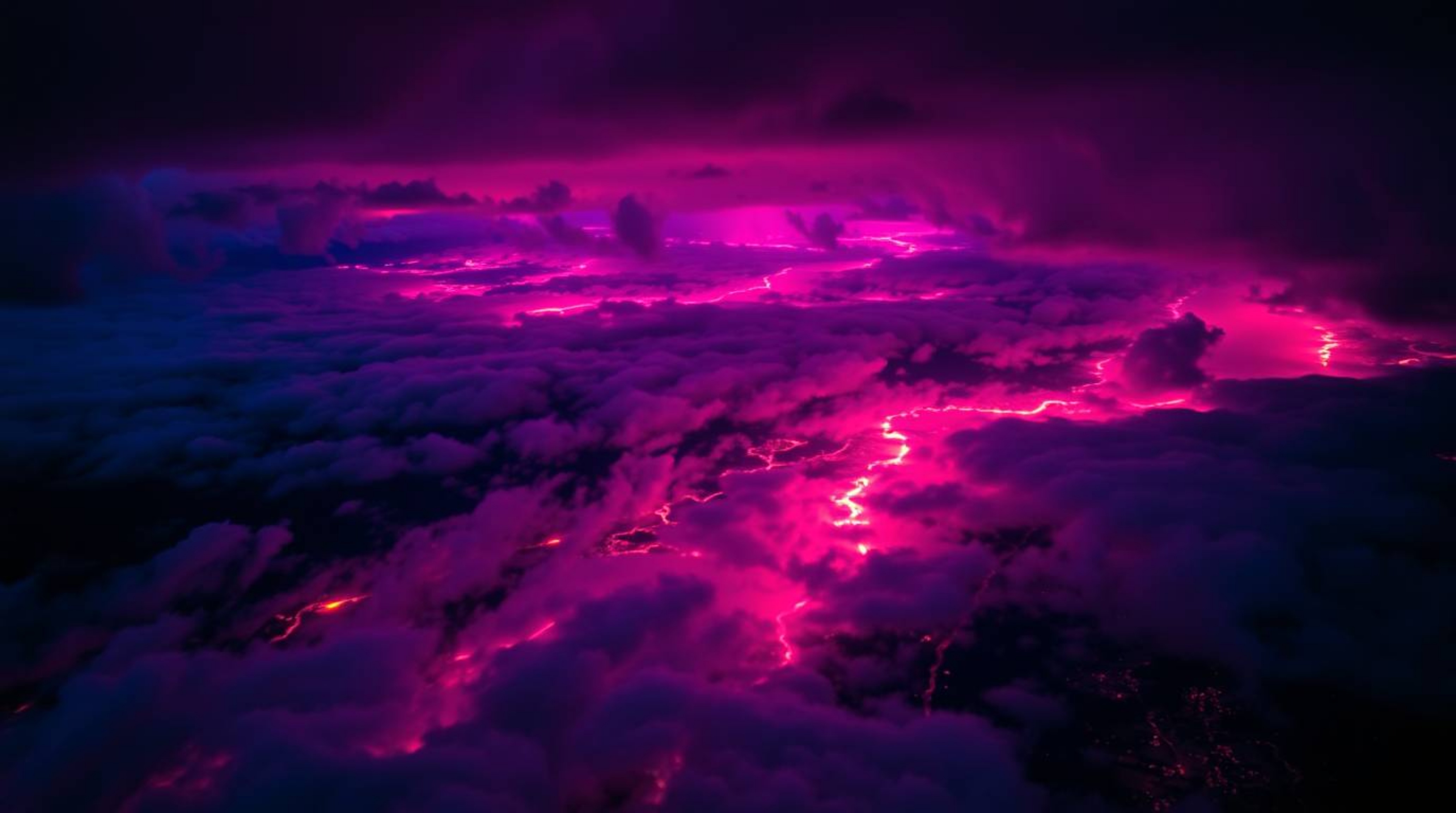 Experience the breathtaking beauty of a river delta bathed in the dramatic colors of twilight.  This stunning aerial shot sho