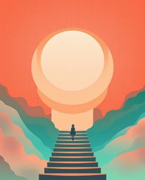 Immerse yourself in an Isekai anime scene brought to life with a captivating contrast of warm terracotta and cool teal. This 