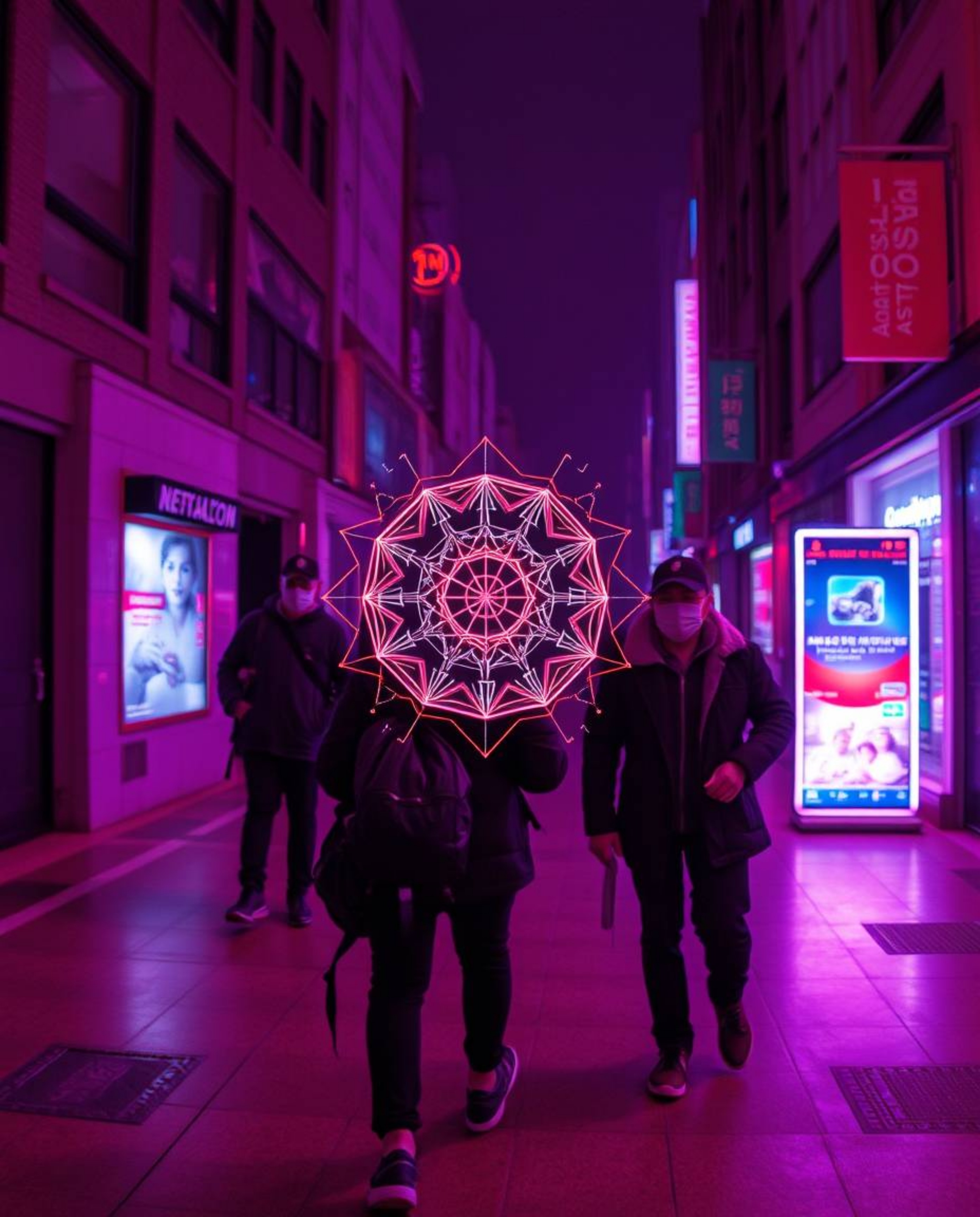This candid street photography project explores the intersection of urban life and futuristic technology through surreal infr